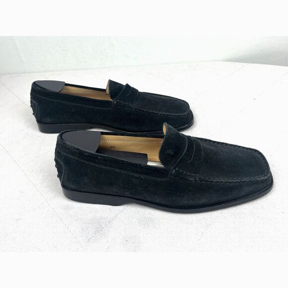 TODS Black Leather Suede Slip On Loafer Shoes   Mens Size 8.5 main image 11